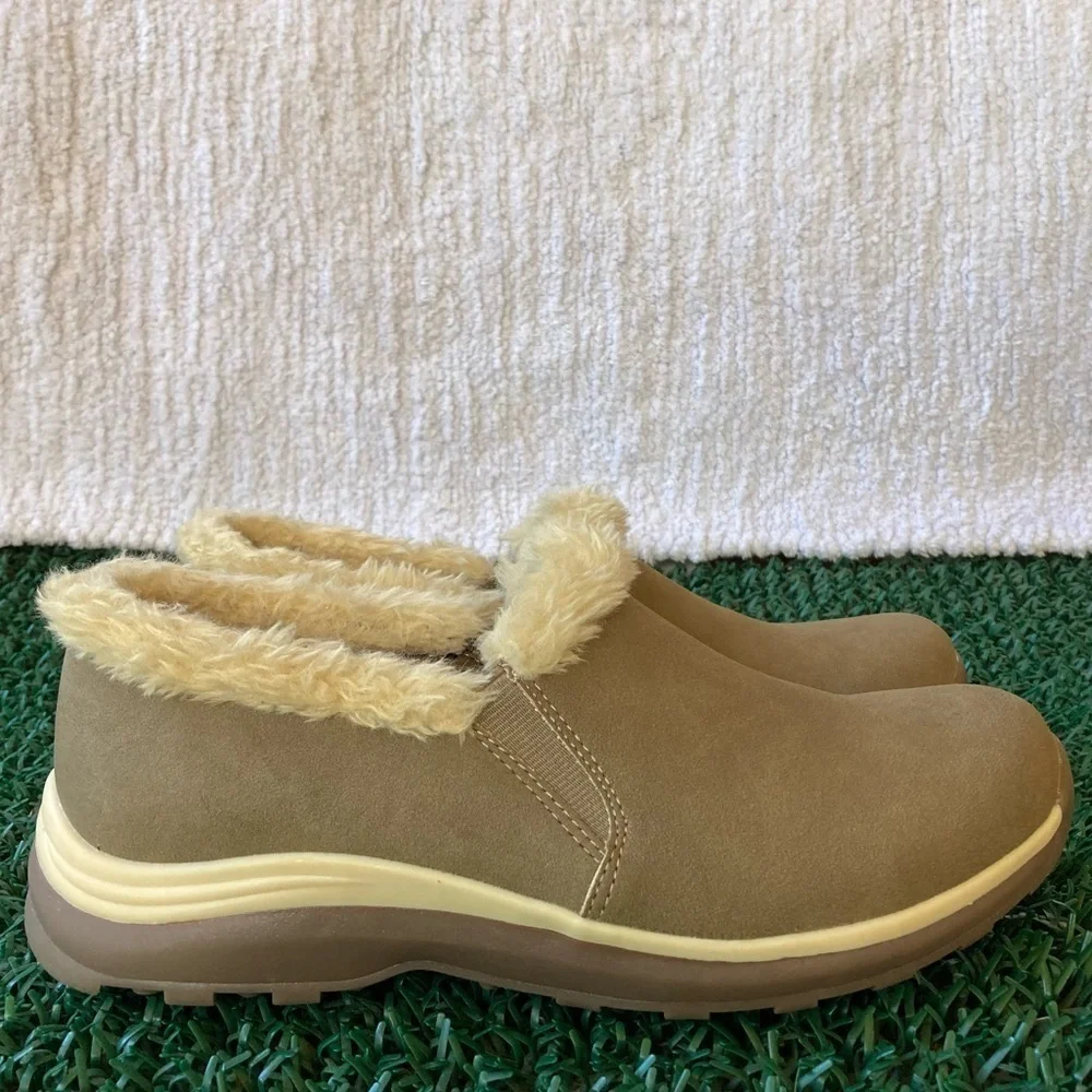 BTrue by Baretraps Womens Brown Yesabel Slip On Loafer w/Faux Fur Shoes Size 7M